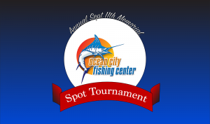 ocean city fishing center logo and spot tournament ribbon