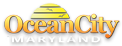 Visit Ocean City, Maryland logo with half a sun graphic