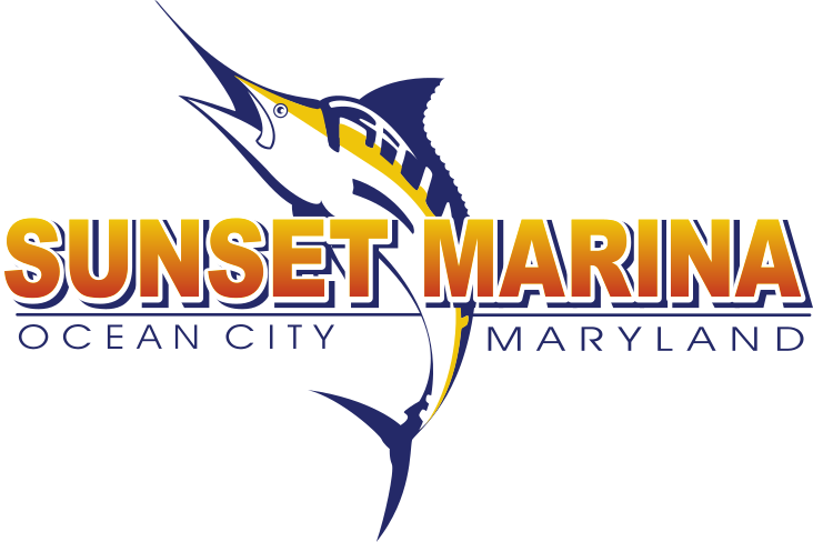 OC Sunset Marina logo with a Marlin